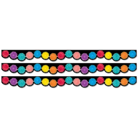 Creative Teaching Press Pom Poms EZ Border, 72PK 10515